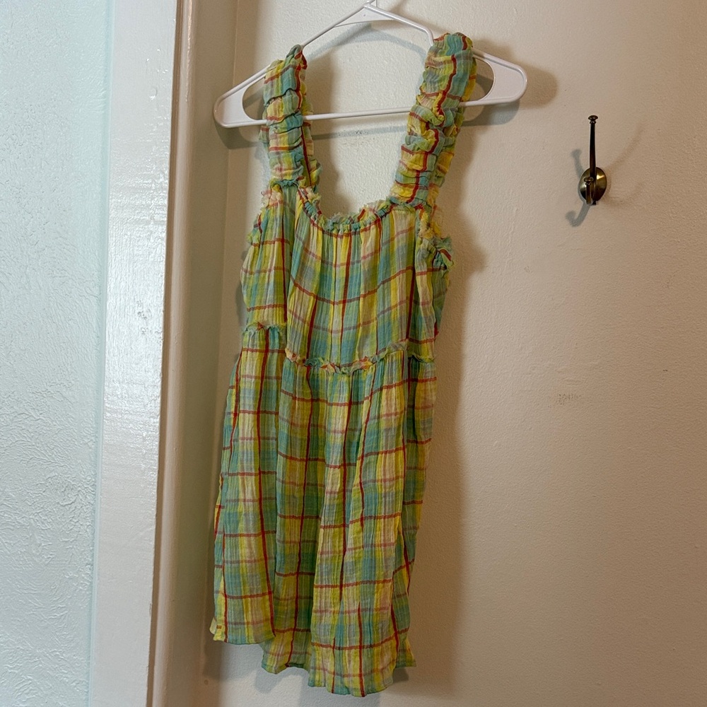 Anthropologie Colorful Plaid Sundress